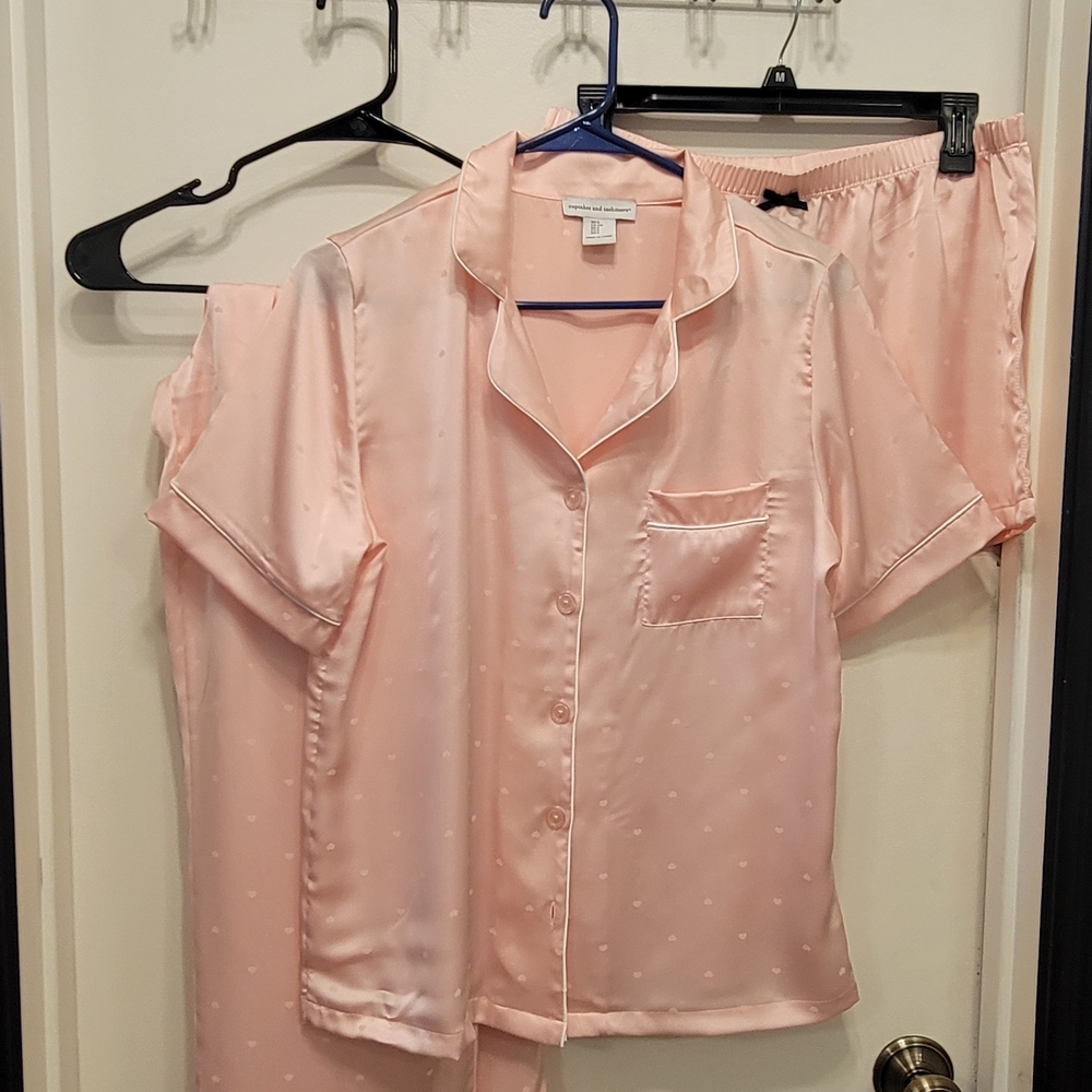 Cupcakes & Cashmere Blush Satin 3 Set Pajamas